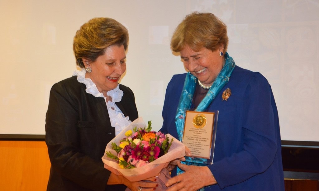 Prof. Agni Vlavianos Arvanitis President and Founder of the Biopolitics International Organisation Strategic Partner of Vienna Economic Forum receives WOMAN OF THE YEAR 2016 award